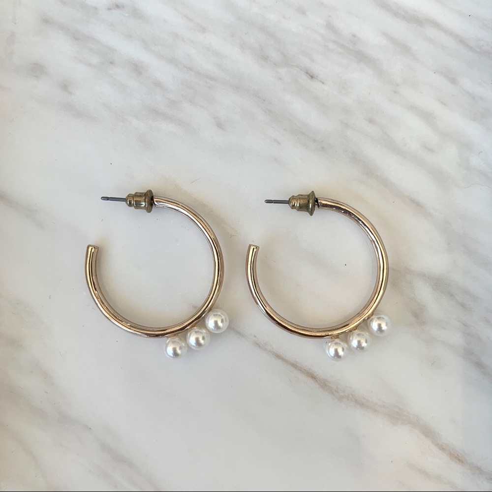 Pearl Hoop Earrings